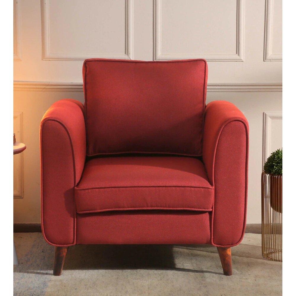 Red single sales sofa chair
